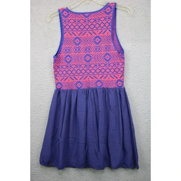 Skies are Blue-Aztec-Sleeveless Dress-Large Petite-Lined-Mixed Materials - Picture 6 of 7